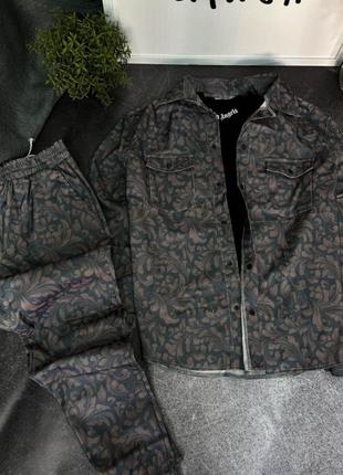 Мужской класический комбинированый костюм.52-027