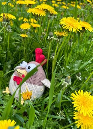 Игрушка ручной работы - дурник петух - два цвета 🐔