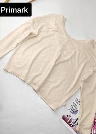 Пуловер жіночий бежевого кольору оверсайз від бренду primark xs