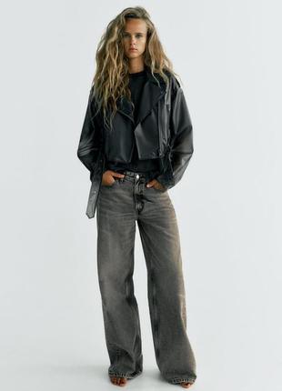Широкие джинсы wide leg от zara, 38, 40р, оригинал