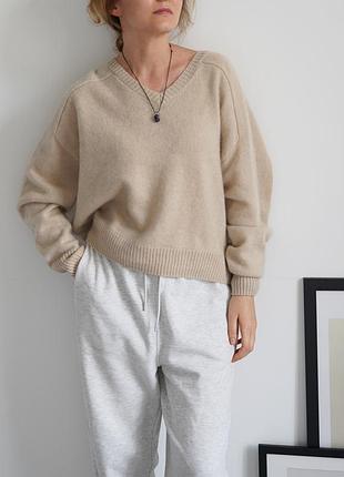 Однотонный джемпер из кашемира zara