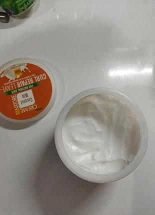 Несмываемый крем creme of nature leave-in для восстановления вьющихся волос, кокосовое...