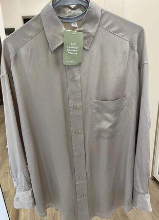Сатиновая блуза h&amp;m 34 размер ( xs -s)
