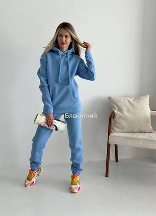 Спортивный костюм женский базовый теплый на флисе флисовый качественный пенье черный бежевый розовый серый осенний на осень демисезонный батал5 фото