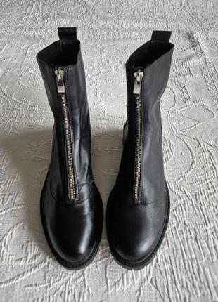 Zara женские ботинки на молнии спереди zara нат кожа