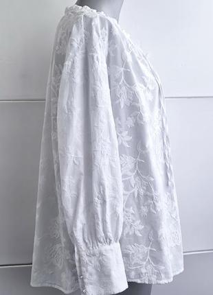 Блуза mango білого кольору з вишивкою3 фото