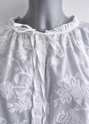 Блуза mango білого кольору з вишивкою8 фото