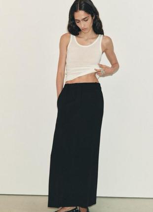 Юбка миди zara длинная юбка карандаш zara