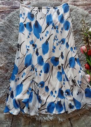 Шифоновая юбка в цветочный принт 💙2 фото