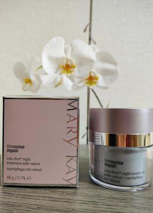 Нічний відновлювальний крем з ретинолом timewise repair volu-firm мері кей mary kay