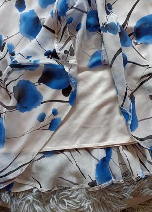 Шифоновая юбка в цветочный принт 💙4 фото