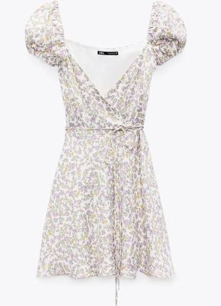 Літня мила сукня з квітковим принтом на запах ідеальний стан від  zara розмір м