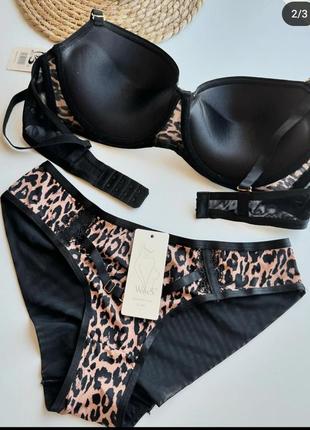 Соблазнительный комплект белья 🤩❤️ комплект нижнего белья леопардовый комплект с пуш-ап2 фото
