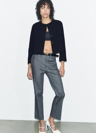 Джинсы zw коллекция bootcut укороченные с высокой посадкой