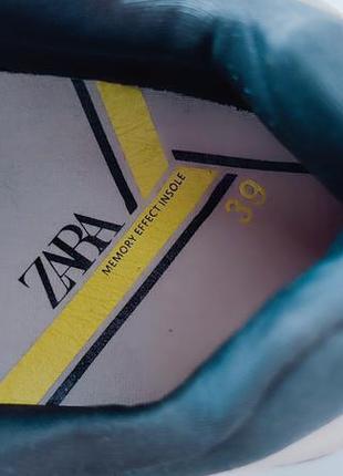 Фирменные женские базовые кроссовки от бренда zara 39 г.6 фото