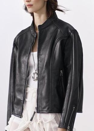 Шкіряна куртка zara leather collection