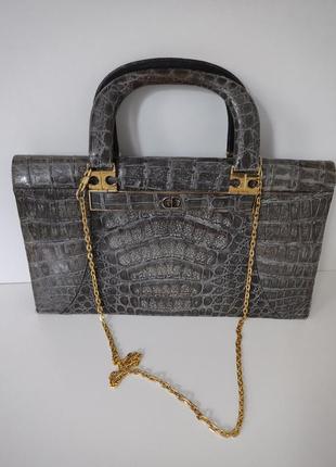 Винтажная сумочка из кожи крокодила1 фото