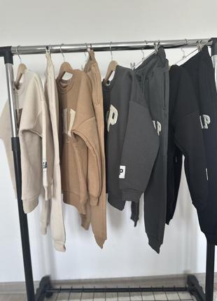Костюм gap утепленный на флисе спортивный костюм беж коричневый серый черный