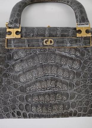 Винтажная сумочка из кожи крокодила8 фото