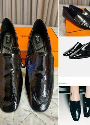 Лакированные туфли/лоферы zara.