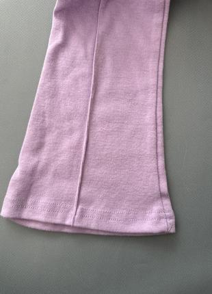 Трикотажные фиолетовые брюки клеш3 фото