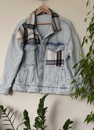 Джинсова куртка джисовка boohoo