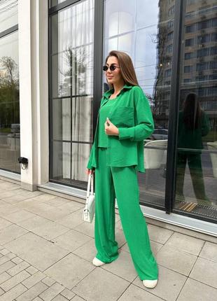 Костюм трійка штани майка та сорочка