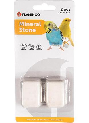 Flamingo pickstone фламінго мінеральний камінь для птахів, 2.8х4х2см