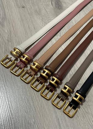 Женский ремень 2см рыжий кожаный фабричный китай из кожи ремень пояс, ремень унисекс пояс...