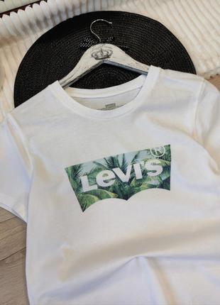 Хлопковая белая футболка levis p s3 фото