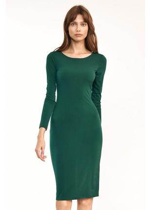 Приталенное платье платье платье по фигуре изумрудного цвета vila clothes s m