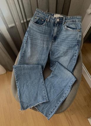 Wide leg stradivarius джинси1 фото