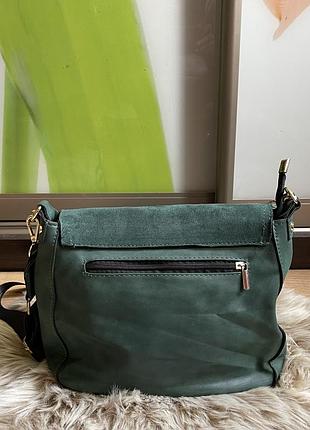 Женская кожаная сумка laura biaggi зеленая
