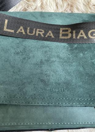 Женская кожаная сумка laura biaggi зеленая