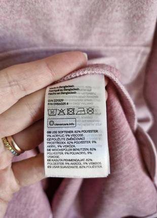 Женская розовая теплая рубашка оверсайз h&amp;m размер хл 9