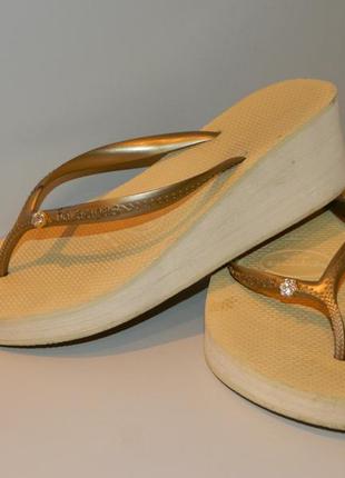Р. 38 женские шлепанцы вьетнамки на платформе havaianas
