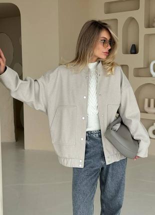 Подовжений кашеміровий бомбер оверсайз