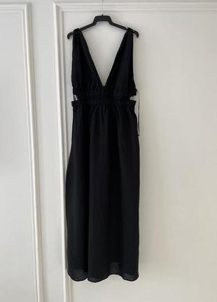 Zara сукня з відкритою спиною, льон s, m/л7 фото