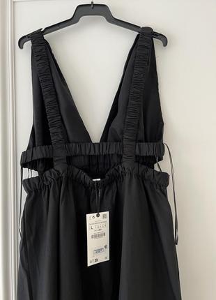Zara сукня з відкритою спиною, льон s, m/л9 фото