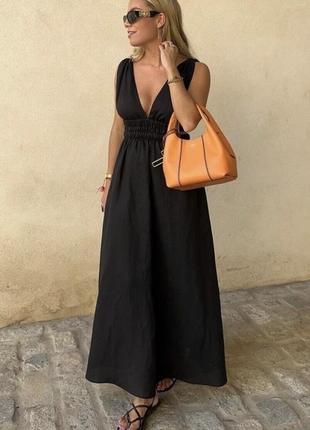 Zara сукня з відкритою спиною, льон s, m/л2 фото