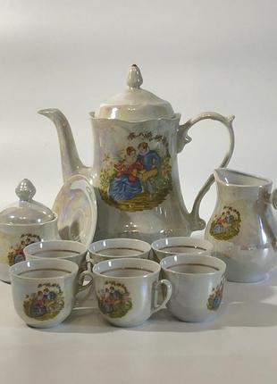 Антикварний чайний сервіз від польської марки wloclawek porcelana