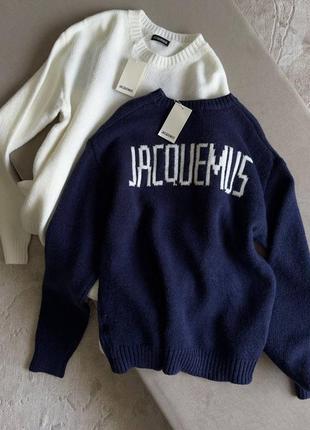 Свитер кофта jacquemus оверсайз темно синий, красный