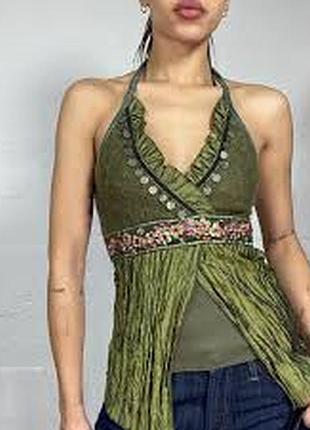 Топ блуза хипи  lulu h paris  vintage