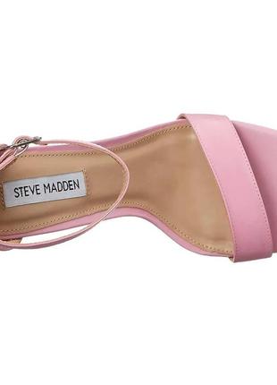 Steve madden оригінал рожеві шкіряні босоніжки на підборах7 фото