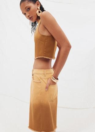 Хлопковый топ h&m original new collection топ из щикима4 фото