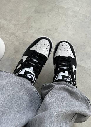 Топовые женские кроссовки nike dunk white black7 фото