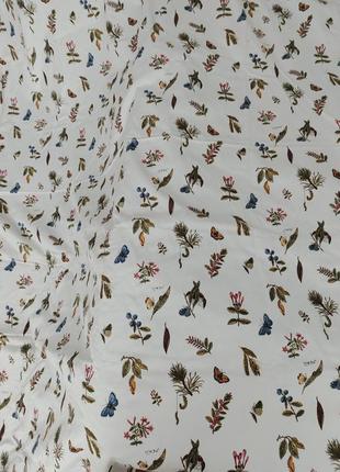 Уникальная винтажная большая 3 м. штора коттон "botanica"