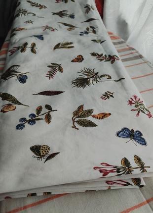 Уникальная винтажная большая 3 м. штора коттон "botanica"