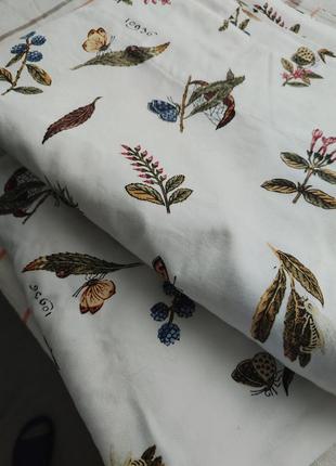 Уникальная винтажная большая 3 м. штора коттон "botanica"