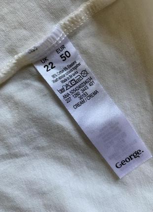 Базовая белая майка-топ из натурального хлопка  (большой размер)4 фото